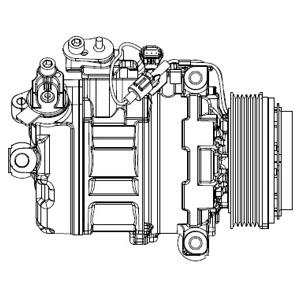 Delphi CS20547 Compressor, air conditioning CS20547