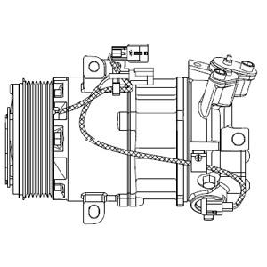 Delphi CS20550 Compressor, air conditioning CS20550