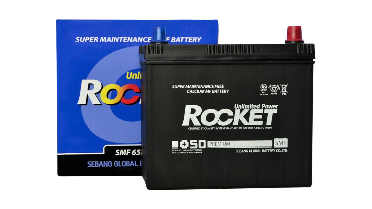 Rocket SMF 65B24LS Battery Rocket 12V 50AH 480A(EN) R+ SMF65B24LS