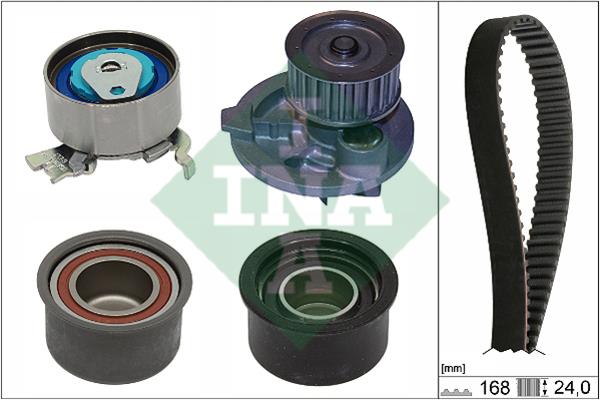 INA 530 0444 30 TIMING BELT KIT WITH WATER PUMP 530044430