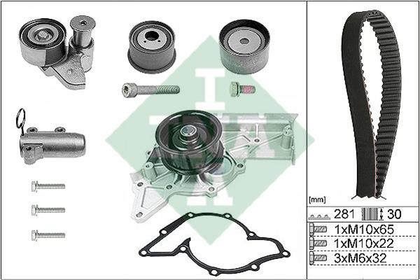 INA 530 0480 30 TIMING BELT KIT WITH WATER PUMP 530048030