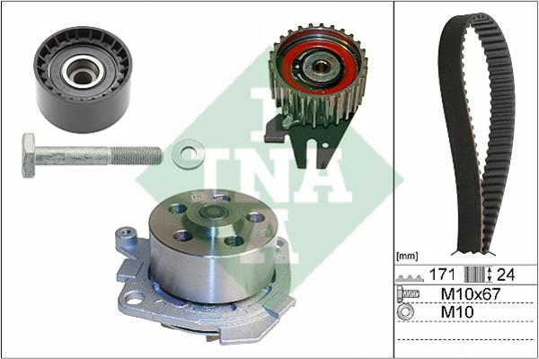 INA 530 0606 30 TIMING BELT KIT WITH WATER PUMP 530060630