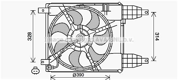 AVA CT7504 Fan, radiator CT7504