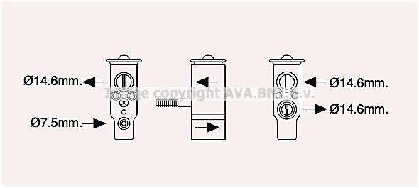AVA HY1458 Air conditioner expansion valve HY1458
