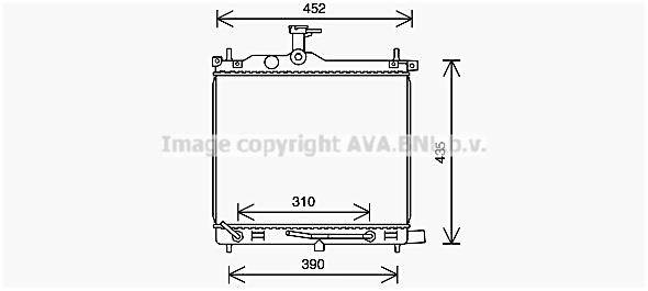 AVA HY2454 Radiator, engine cooling HY2454