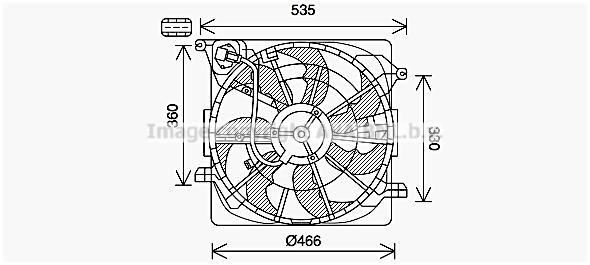 AVA HY7574 Fan, radiator HY7574