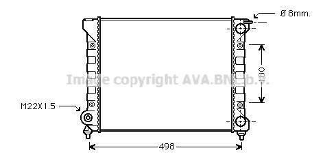 AVA VN2040 Radiator, engine cooling VN2040