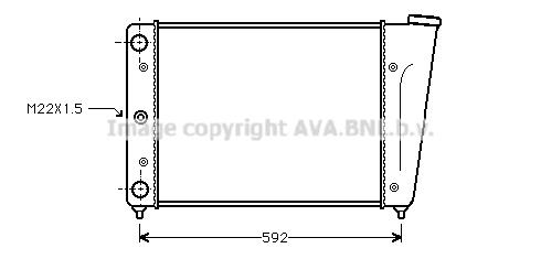 AVA VN2056 Radiator, engine cooling VN2056