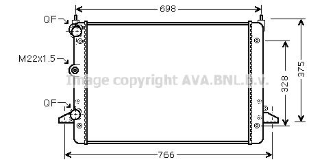 AVA VN2184 Radiator, engine cooling VN2184