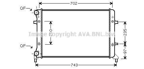 AVA VN2223 Radiator, engine cooling VN2223