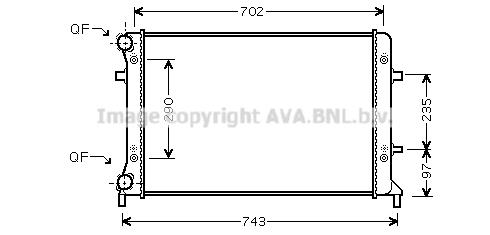 AVA VN2228 Radiator, engine cooling VN2228