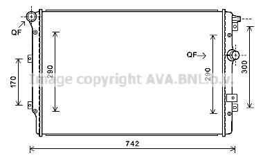 AVA VN2324 Radiator, engine cooling VN2324