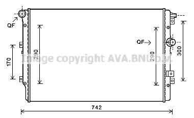 AVA VN2362 Radiator, engine cooling VN2362