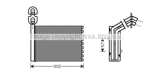 AVA VN6201 Heat Exchanger, interior heating VN6201