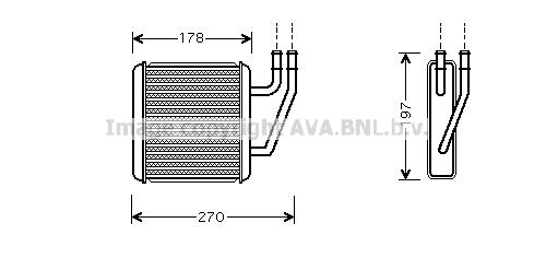 AVA VN6203 Heat Exchanger, interior heating VN6203