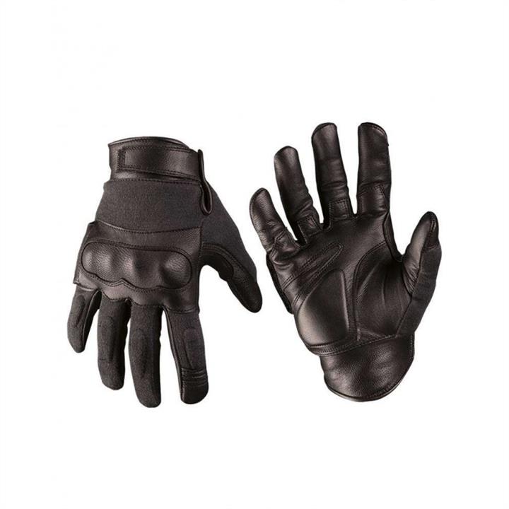 Mil-tec 12504202-M Aramid Leather Tactical Gloves Black, M 12504202M