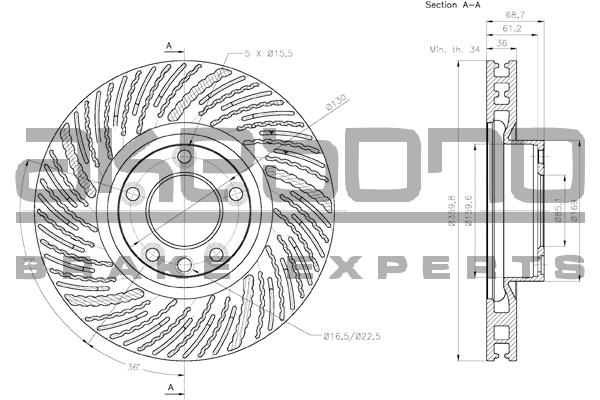 Akebono BN-0471 Brake disk BN0471