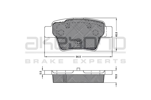 Akebono AN-983K Brake Pad Set, disc brake AN983K