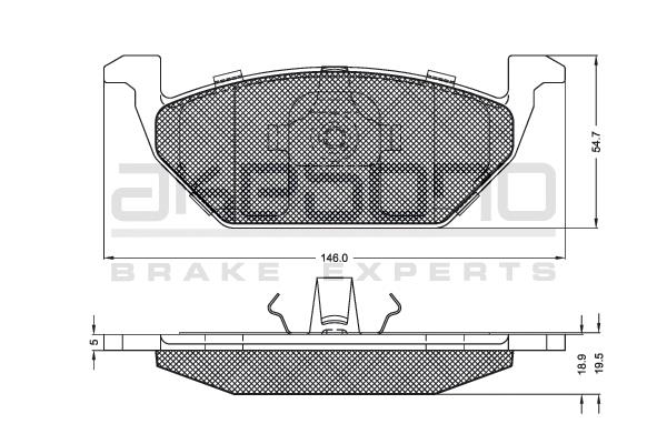 Akebono AN-966K Brake Pad Set, disc brake AN966K