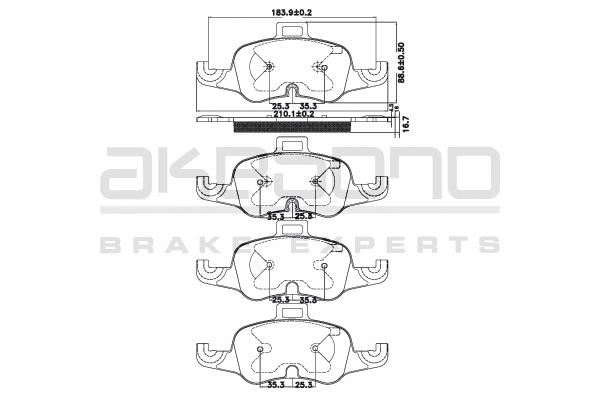 Akebono AN-952K Brake Pad Set, disc brake AN952K