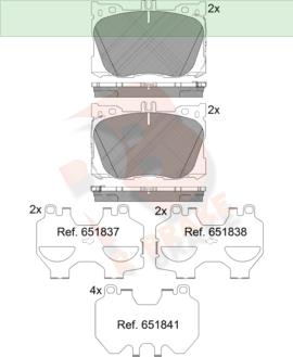 R Brake RB2282 Rear disc brake pads, set RB2282