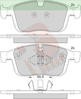 R Brake RB2266 Brake Pad Set, disc brake RB2266