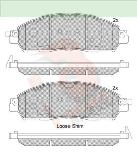 R Brake RB2249 Brake Pad Set, disc brake RB2249