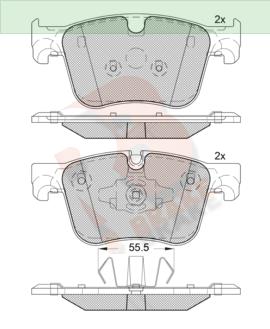 R Brake RB2166-203 Rear disc brake pads, set RB2166203