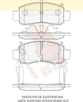 R Brake RB1609 Brake Pad Set, disc brake RB1609