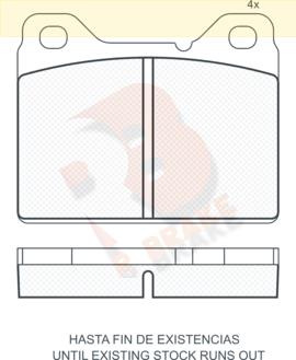 R Brake RB0769 Brake Pad Set, disc brake RB0769