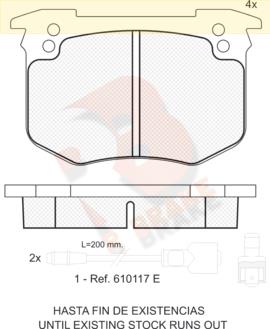 R Brake RB0634 Brake Pad Set, disc brake RB0634