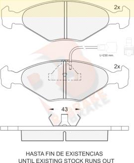 R Brake RB0332 Brake Pad Set, disc brake RB0332