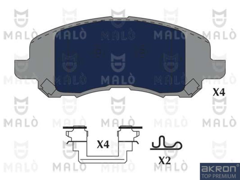 Malo 1051224 Brake Pad Set, disc brake 1051224