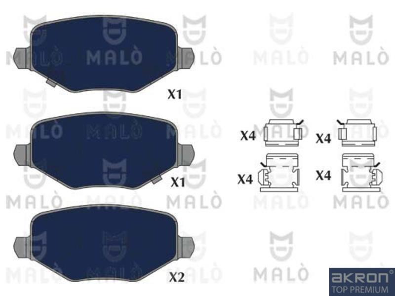 Malo 1051253 Brake Pad Set, disc brake 1051253