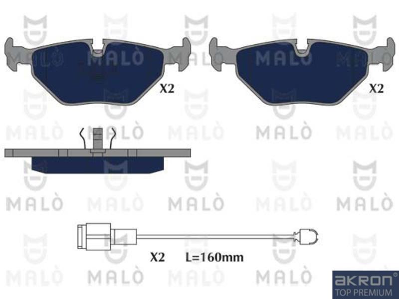 Malo 1051265 Brake Pad Set, disc brake 1051265