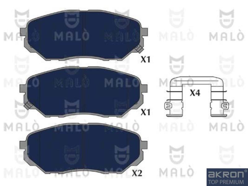 Malo 1051282 Brake Pad Set, disc brake 1051282