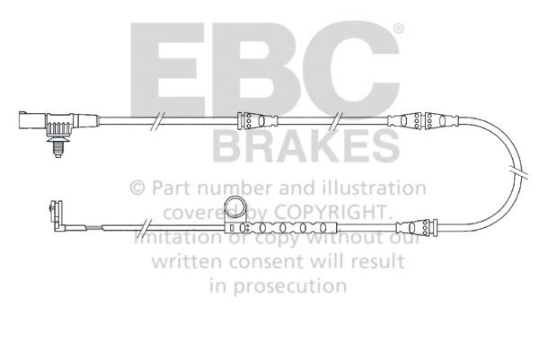 EBC EFA125 Warning contact, brake pad wear EFA125