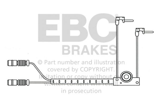 EBC EFA112 Warning contact, brake pad wear EFA112