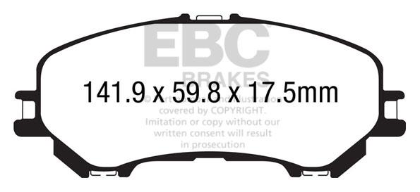 EBC DPX3032 Brake Pad Set, disc brake DPX3032