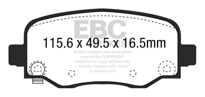 EBC DPX3031 Brake Pad Set, disc brake DPX3031