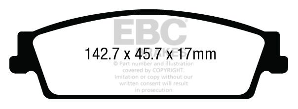 EBC DPX3022 Brake Pad Set, disc brake DPX3022