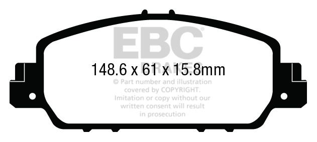 EBC DPX3014 Brake Pad Set, disc brake DPX3014