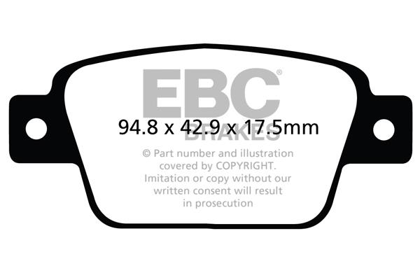 EBC DPX2107 Brake Pad Set, disc brake DPX2107