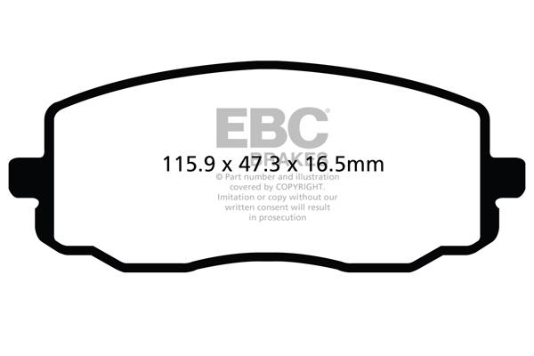 EBC DPX2050 Brake Pad Set, disc brake DPX2050