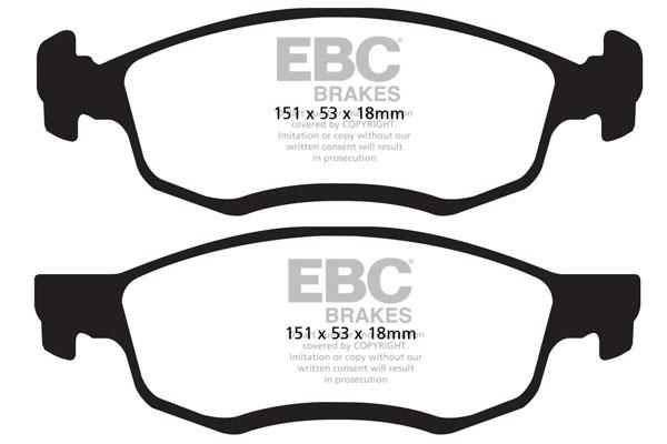 Brake pad kit Dacia Logan: DPX2032 EBC Brake pad set