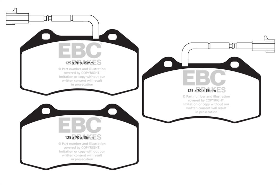 EBC DPX2021/2 Brake Pad Set, disc brake DPX20212