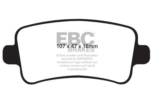EBC DPX2016 Brake Pad Set, disc brake DPX2016