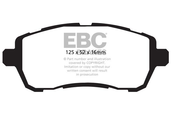 EBC DPX2002 Brake Pad Set, disc brake DPX2002
