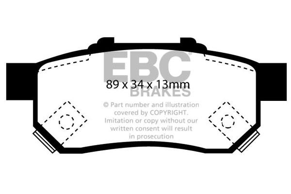 EBC DP984/2 Brake Pad Set, disc brake DP9842