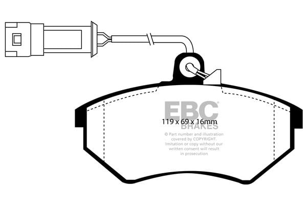 EBC DP982/2 Brake Pad Set, disc brake DP9822